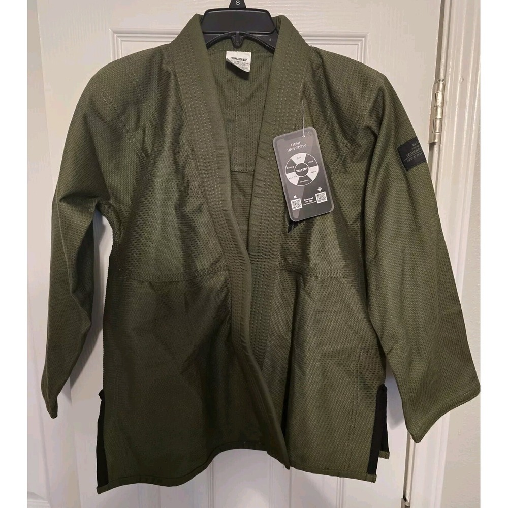 Elite Kids Martial Arts Jiu Jitsu Uniform Gi Top Only Green Size C3 New Tags
